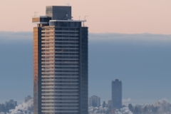 Burnaby skyline in Winter
