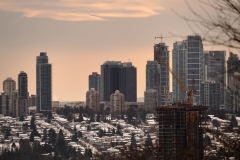 Burnaby skyline in Winter