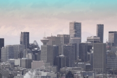 Vancouver skyline in Winter