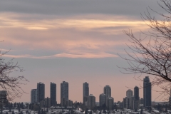 Burnaby skyline in Winter