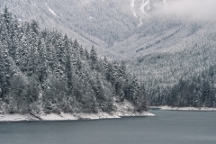 The Cleveland Dam at the Capilano River Regional Park in British Columbia, Canada